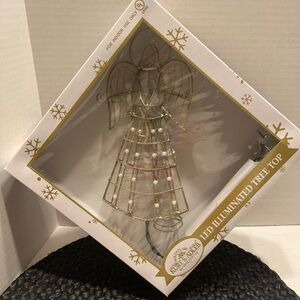 Kurt Adler Gold LED Illuminated AngelTree Topper